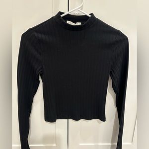 Express stretchy black crop top